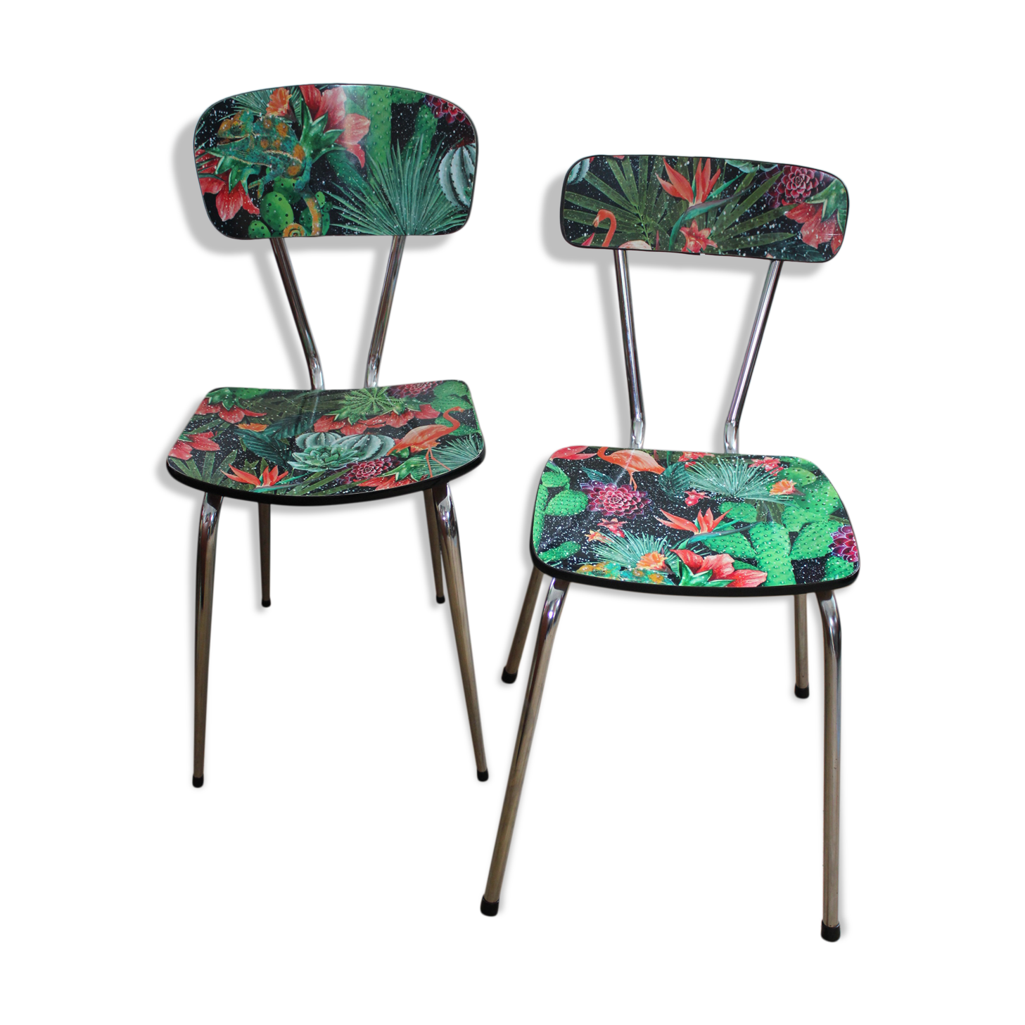 Lot chaises formica rénovée