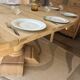 Solid oak farmhouse table with extensions