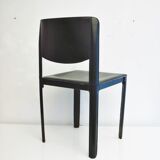 Chaise en cuir Matteo Grassi des années 80