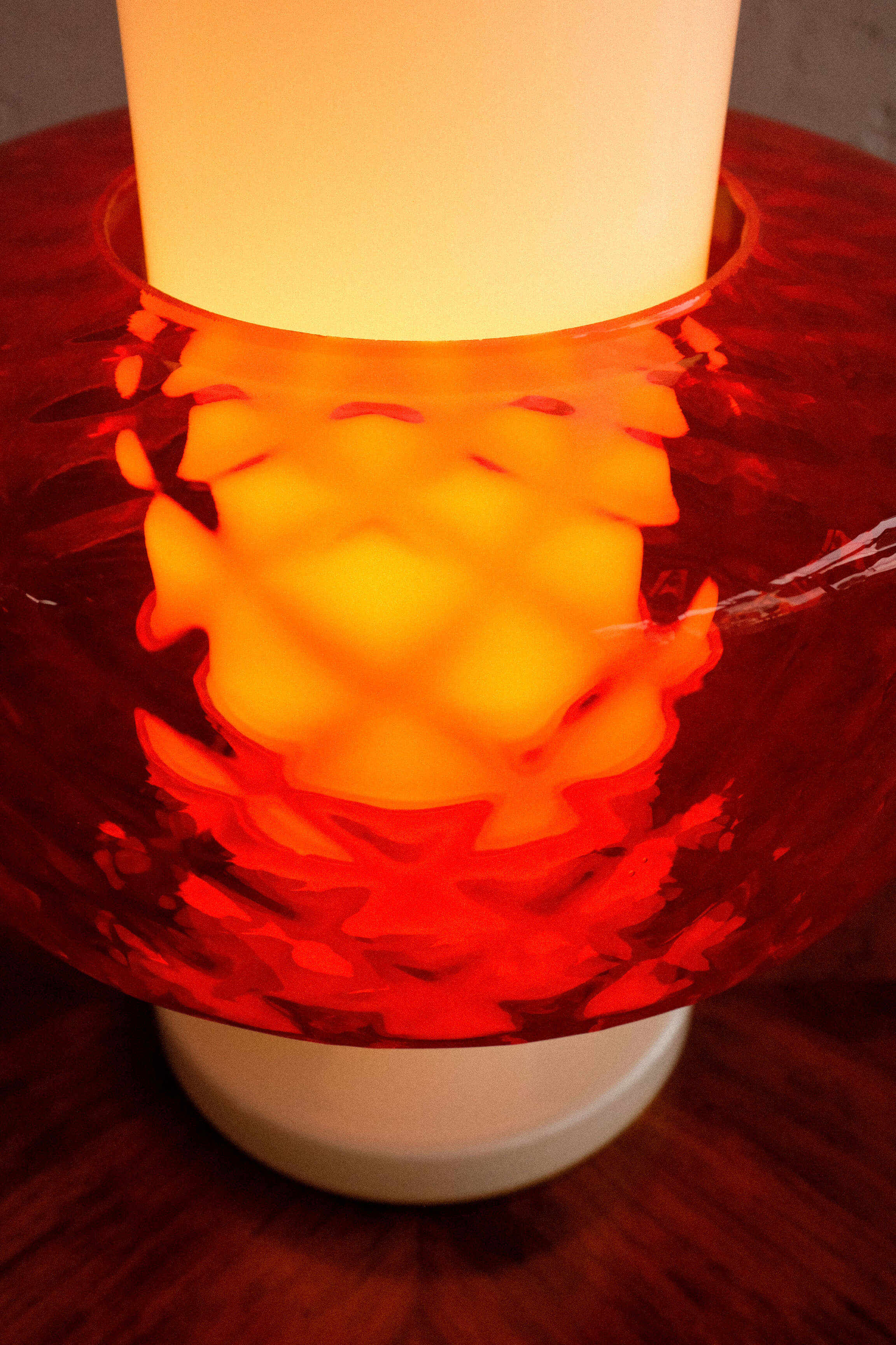 Czechoslovak Colored Glass Table Lamp by OPP Jihlava, 1970s