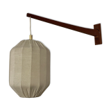 Scandinavian teak "lantern" wall lamp, 1960's