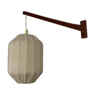 Scandinavian teak "lantern" wall lamp, 1960's
