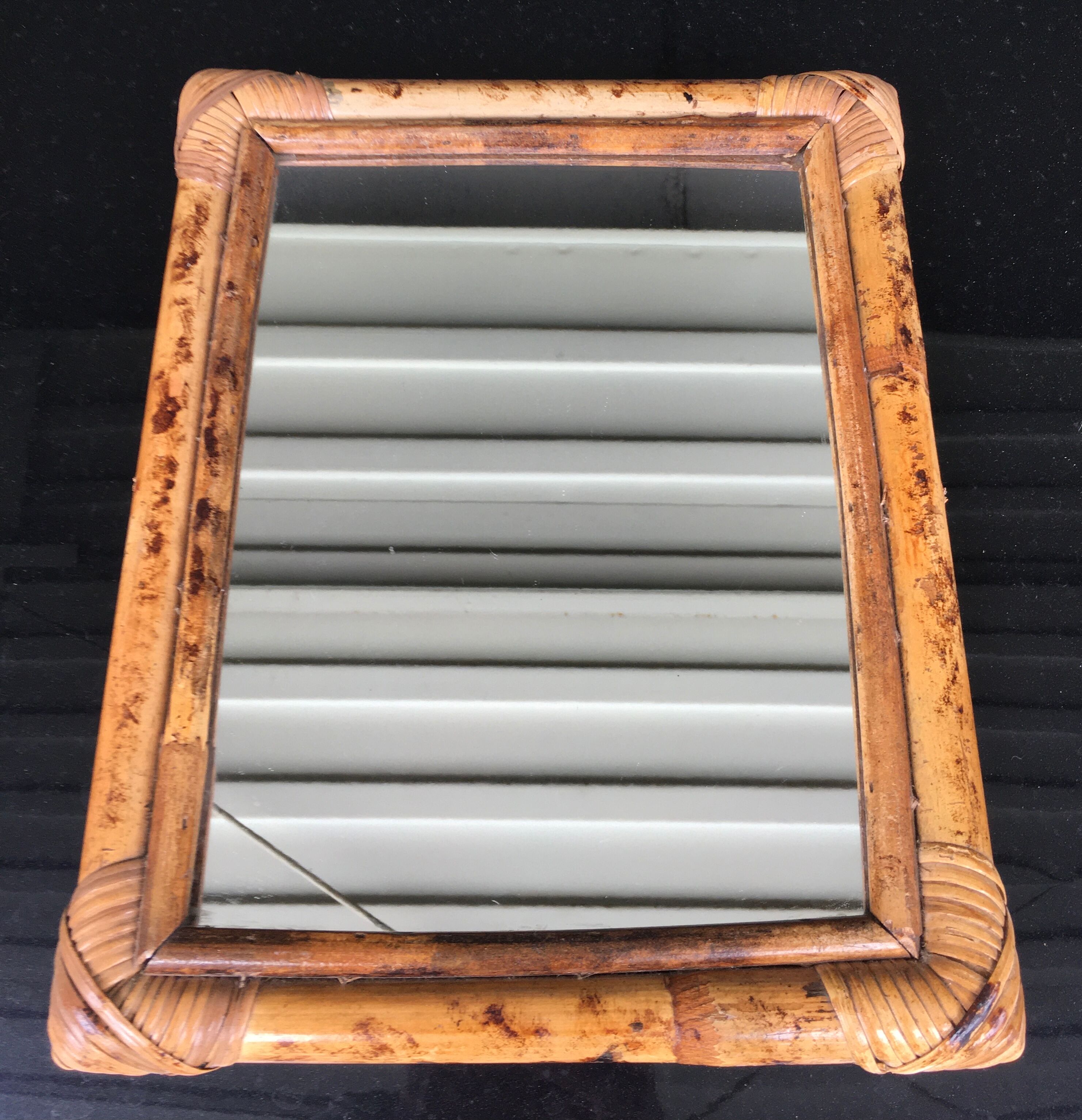 Tiger bamboo mirror 28x34cm