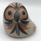 Painted ceramic owl from Mexico signed v.silva