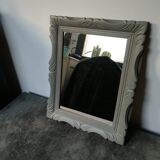 Mirror patinated in grey 52x42cm