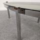 Oval smoked glass coffee table from the 60s/70s