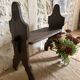 Small brutalist wooden bench