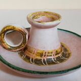 Duo of 50s ceramic hand candle holders