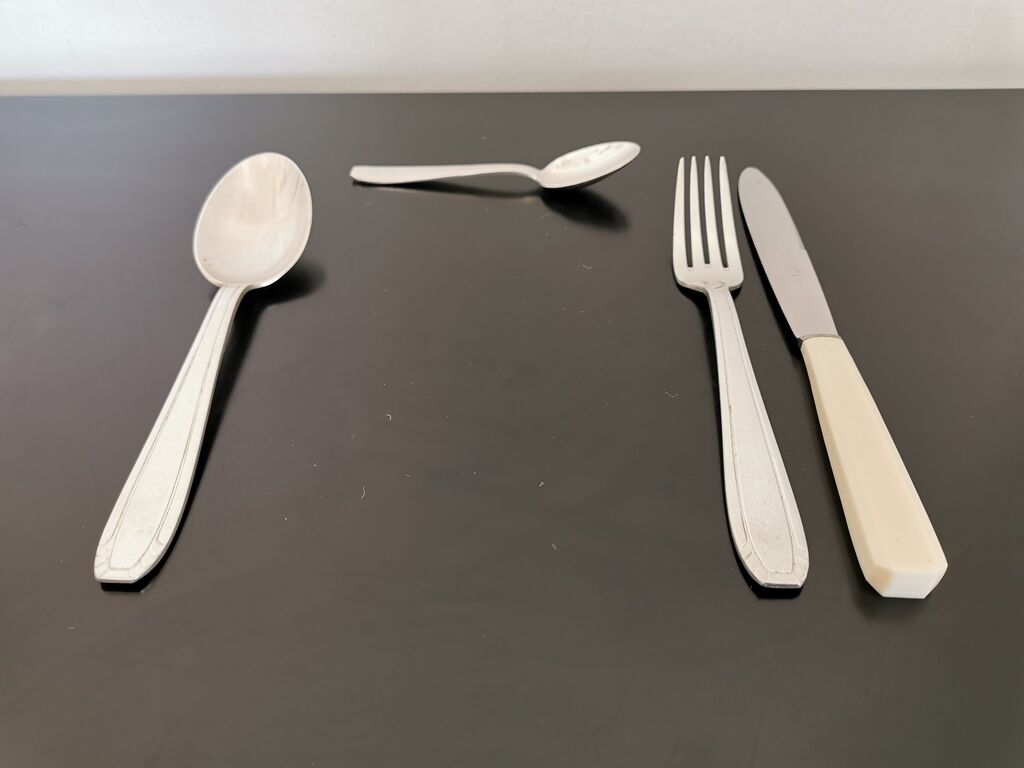 Lot de 24 couverts métal argenté Art déco