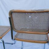 Duo of chaises Marcel Breuer model cesca b32 beech