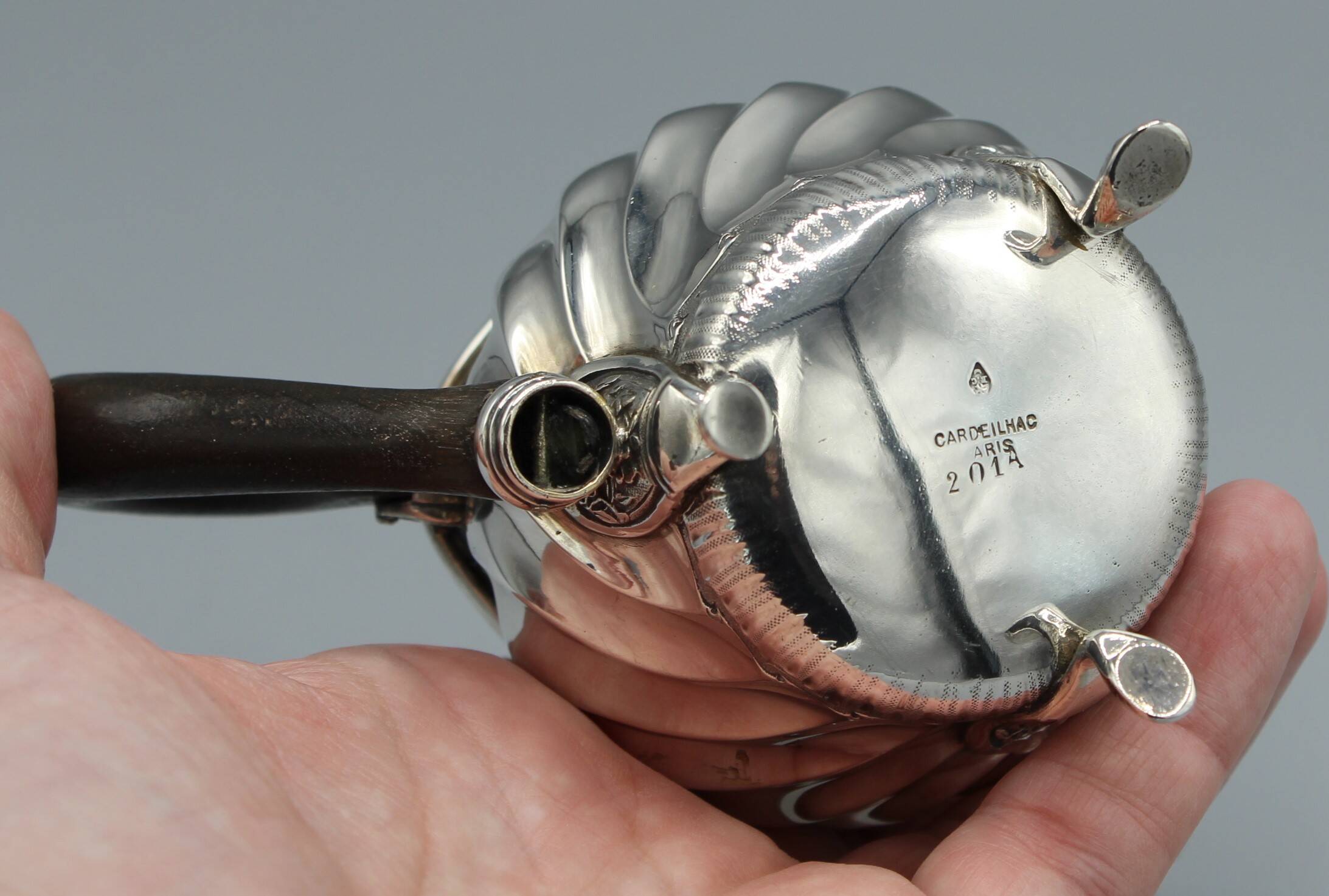 Old solid silver milk pot creamer minerve maison cardeilhac paris 19th century