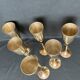Vintage 6 silver-plated champagne flutes, 20th century