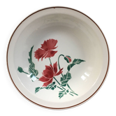 Large hollow dish with poppy decoration