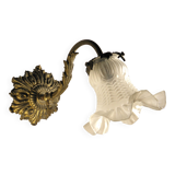 Bronze swan neck wall light 1900