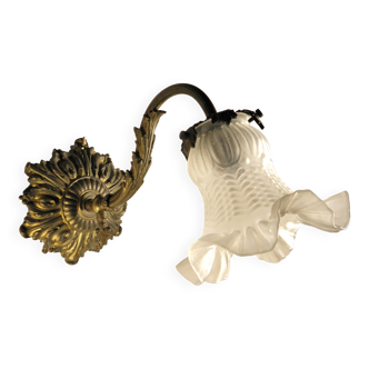 Bronze swan neck wall light 1900