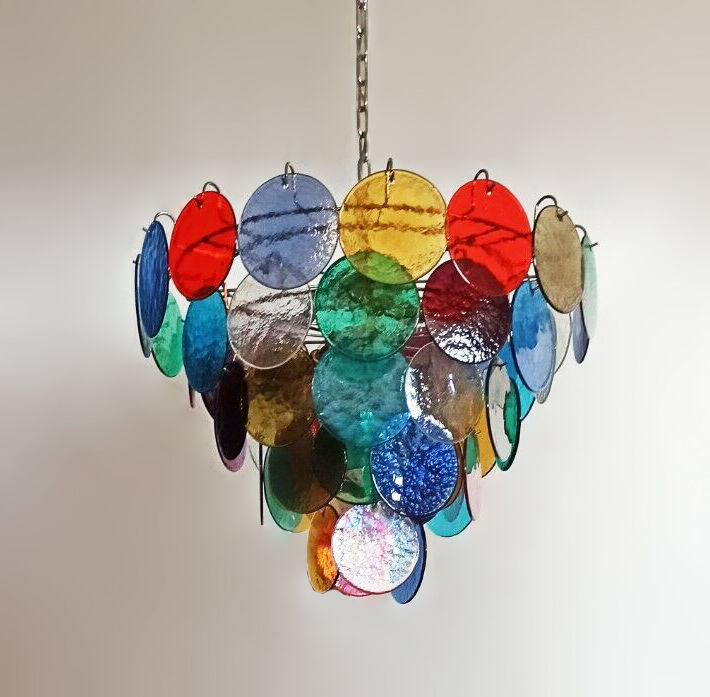 Chandelier 10 fires in murano glass, Italy, 80s