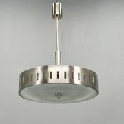 Space Age UFO Chandelier, Metal and Glass, Czechoslovakia 1970s