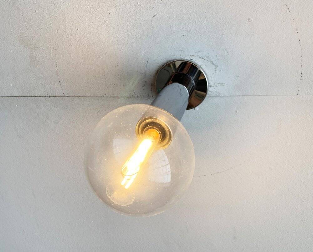 German vintage ceiling lamp Space Age by Motoko Ishii for Staff, 1970s, set of 2