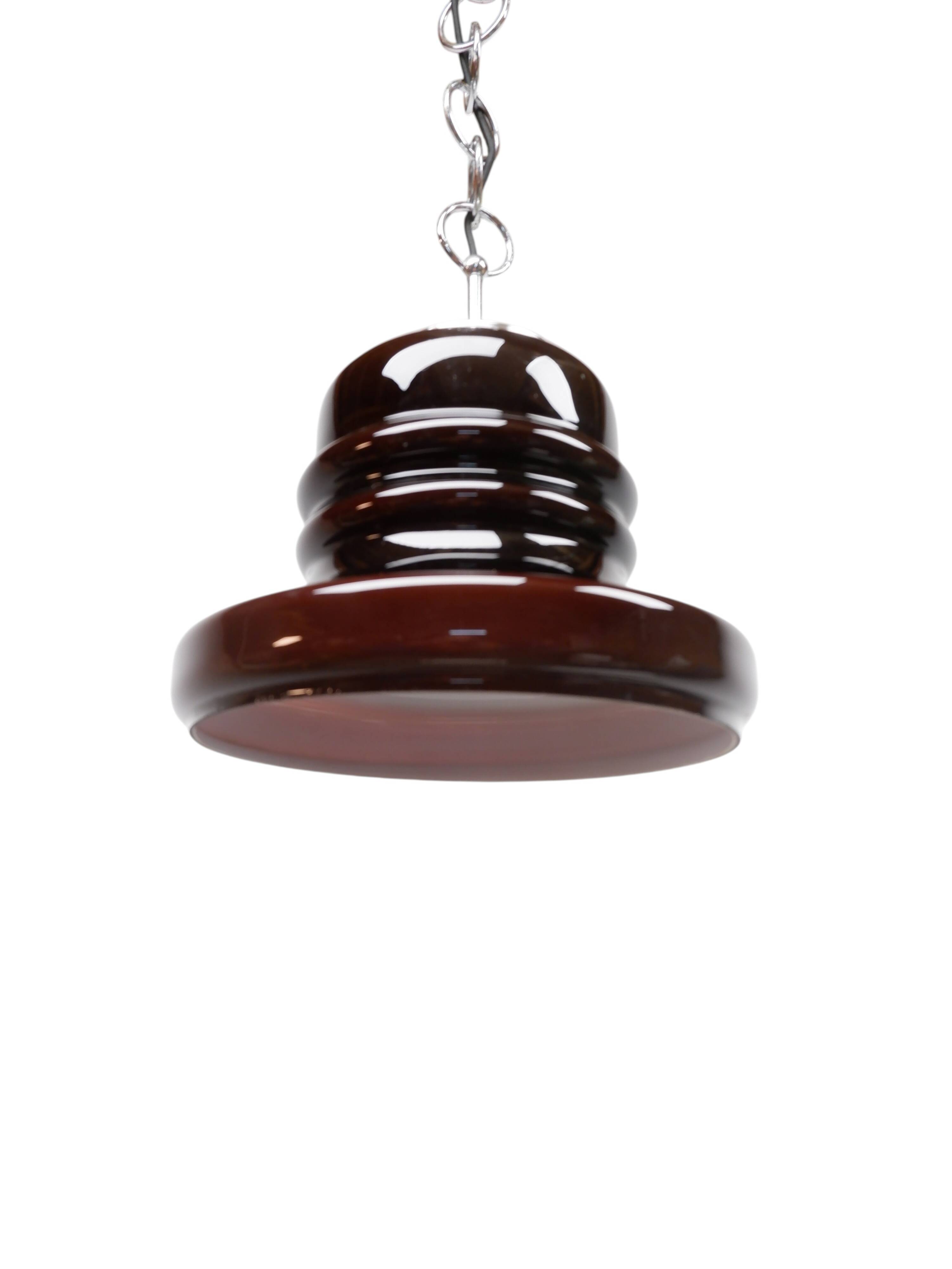 Honsel Leuchten glass hanging lamp, 1970s