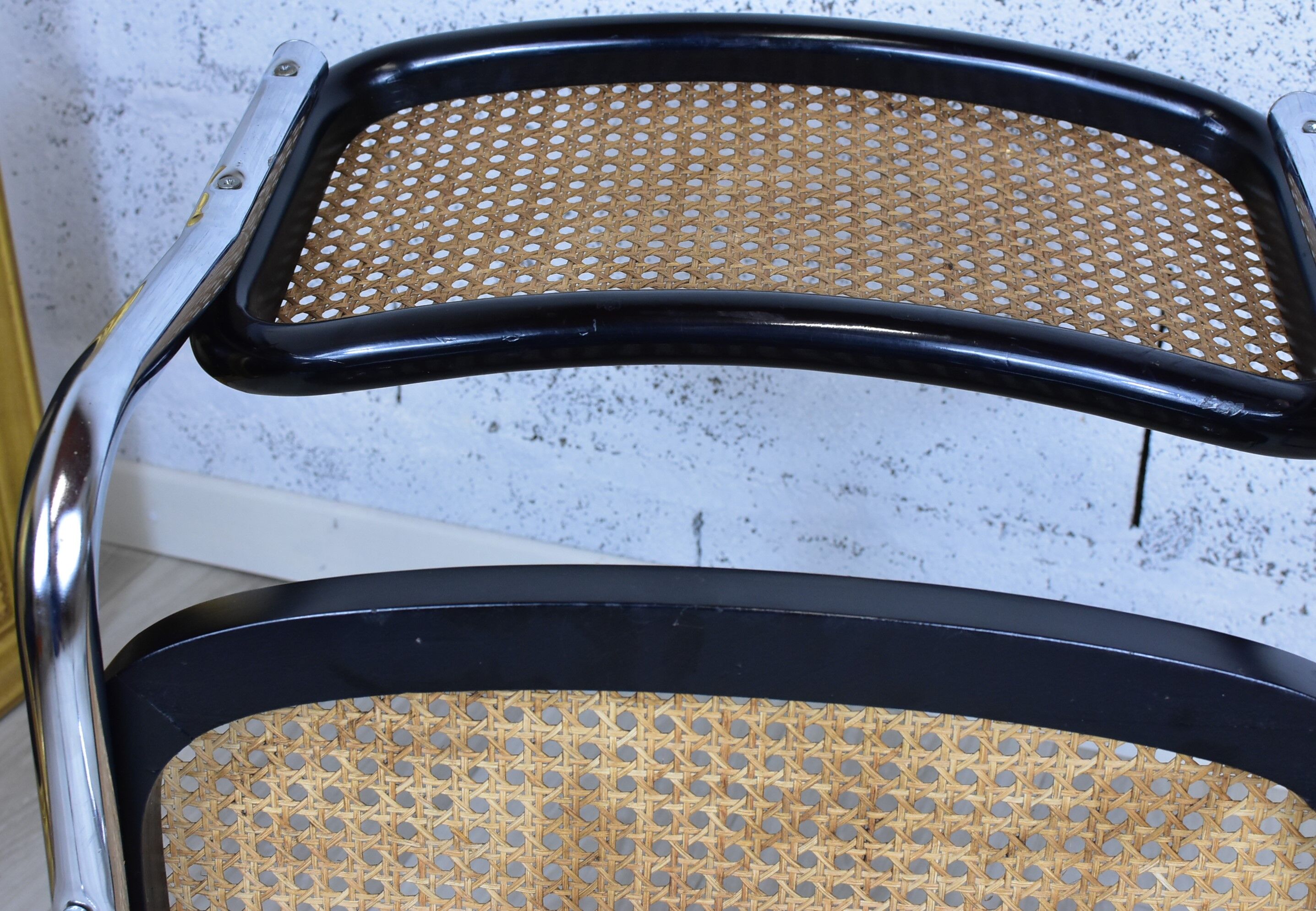 Pair of vintage chairs B32 Marcel Breuer, black