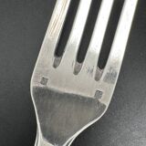 White metal children's cutlery set with little cat