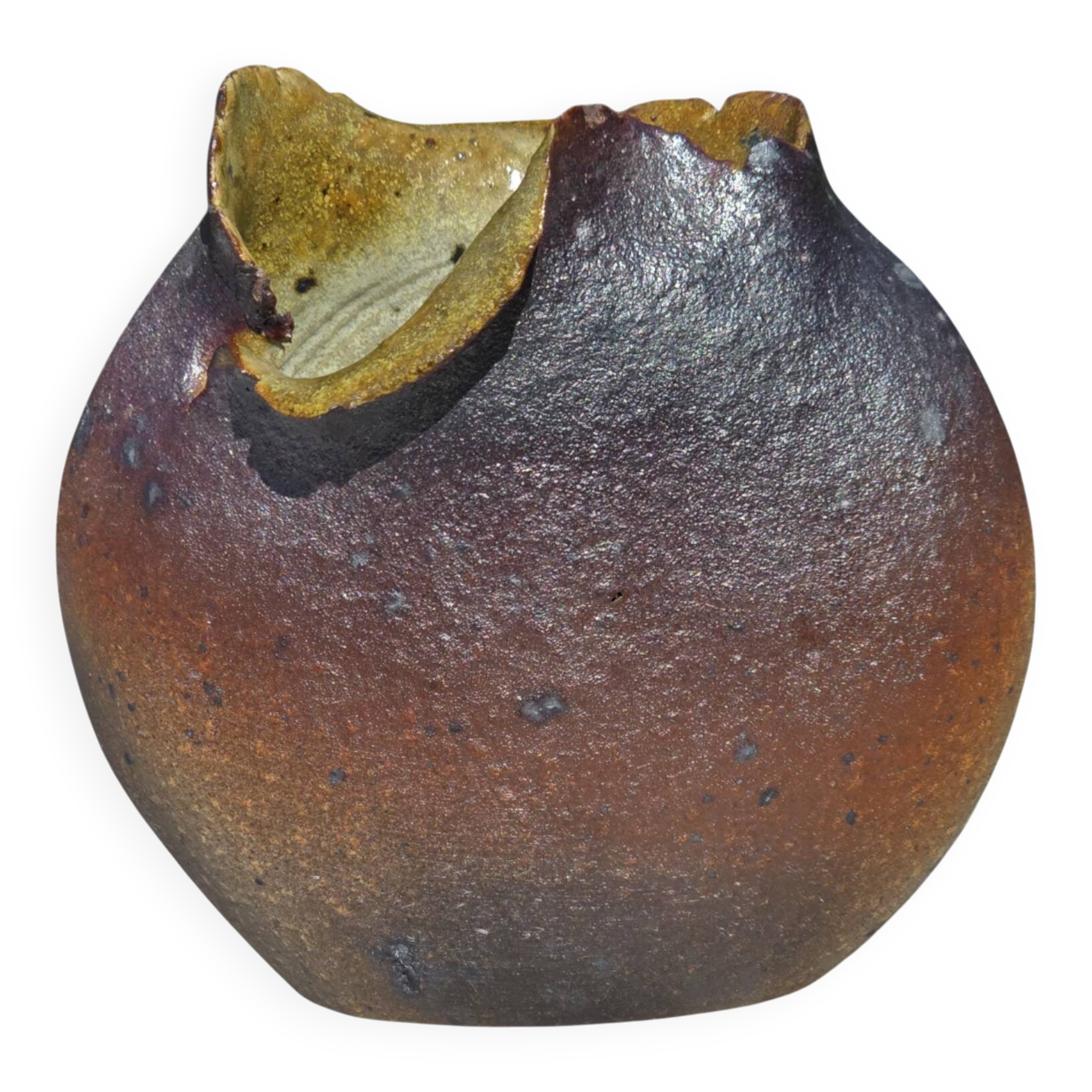 Vintage Stoneware Abstract Vase Jean Paul Brunet,Atelier Palègre  1970