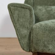 Fauteuil en chêne et tissu vert, Danemark, années 1960