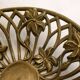 Openwork Art Nouveau basket in gilded brass