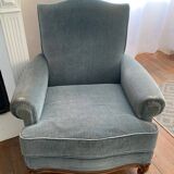 Antique velvet armchair