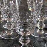 8 Chiseled glasses in old crystal