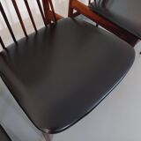 Set of 4 vintage Scandinavian style rosewood chairs from the 60s, by Ernst Martin Dettinger