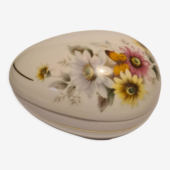 Bonbonnière porcelain Artistique F.M de Limoges quality label decoration daisy