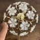 Plafonnier vintage italien fleurs et  métal doré
