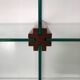 Gallotti & Radice Italian glass and wood bookcase 1980s