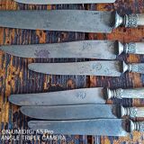 10 horn handle knives including 4 Berthier Valence - 5 logo with the crown 202