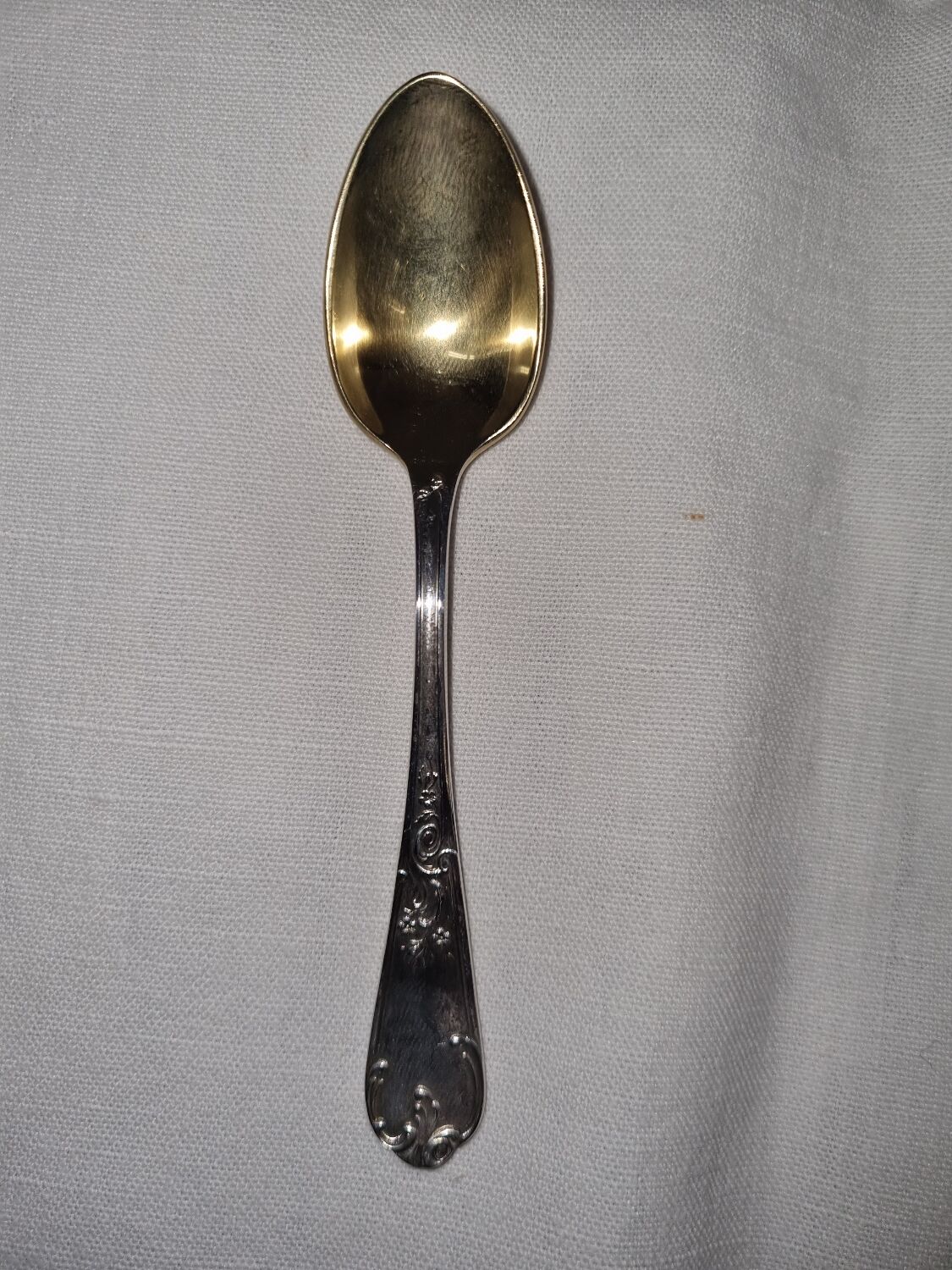 12 spoons of mocha, vermeil & silver