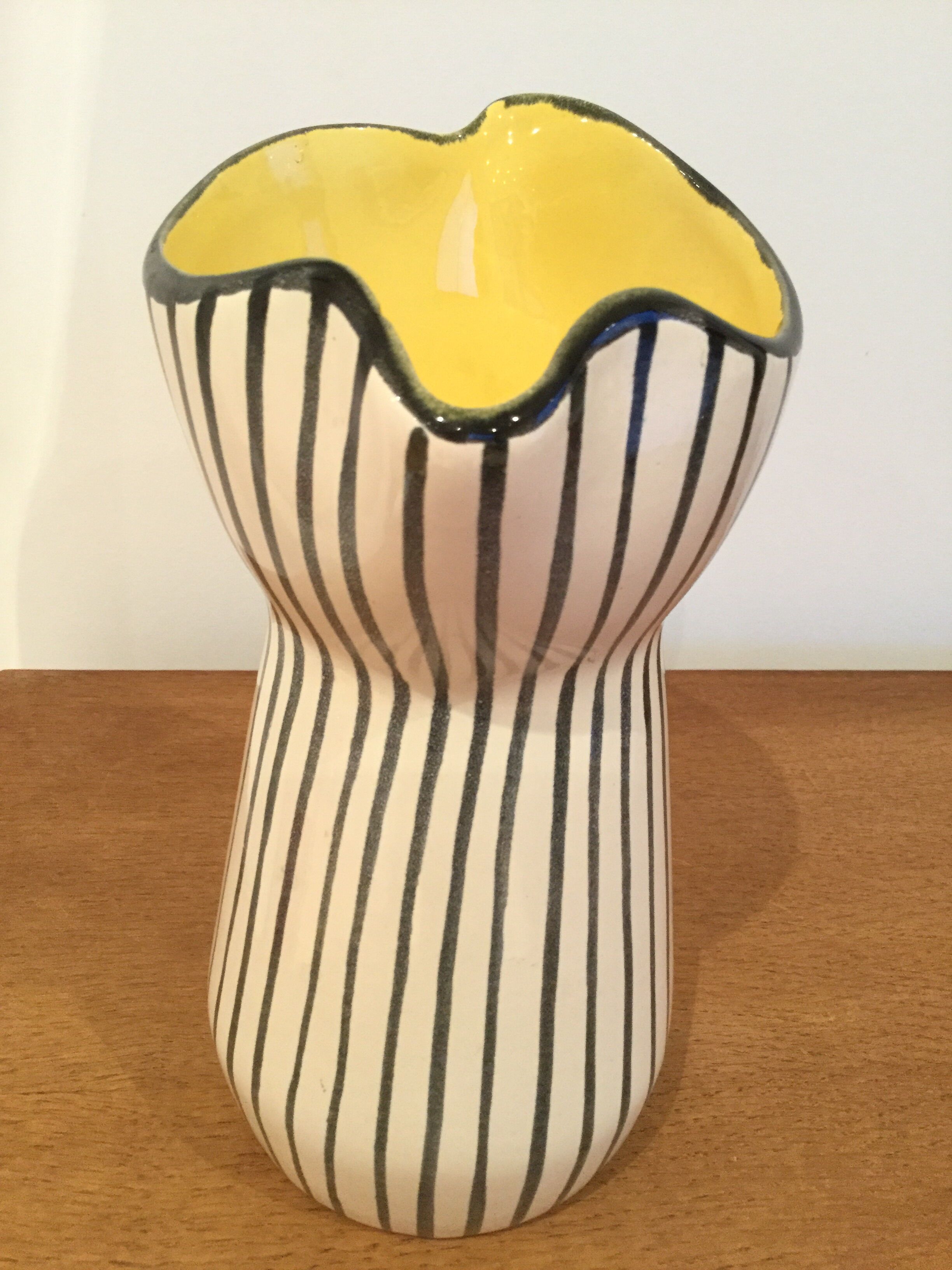 Ceramic pitcher vase by Gabriel Fourmaintraux period 1950