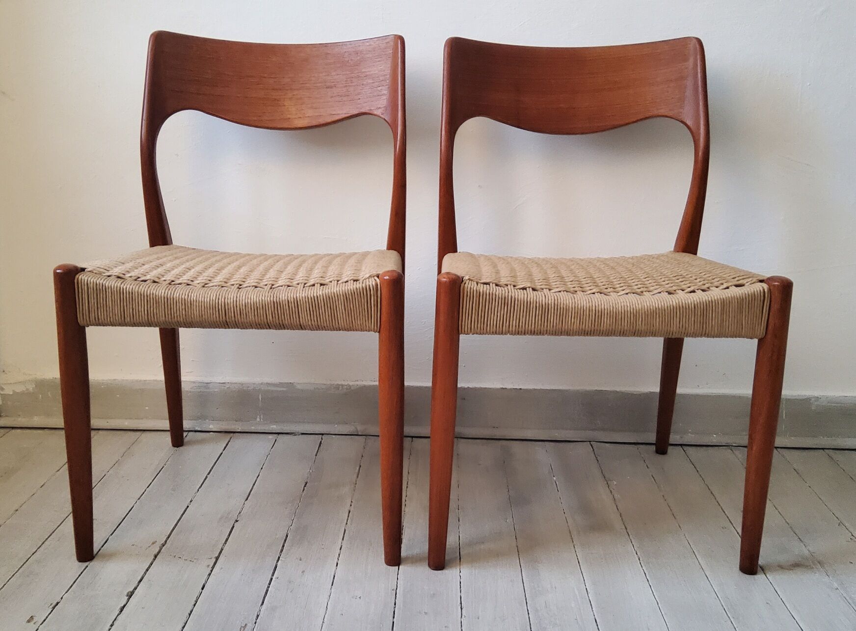 Vintage Niels Otto Møller 1950s chairs