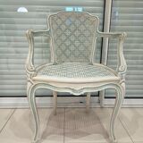 Ensemble 4 fauteuils médaillon cannage Louis XVI