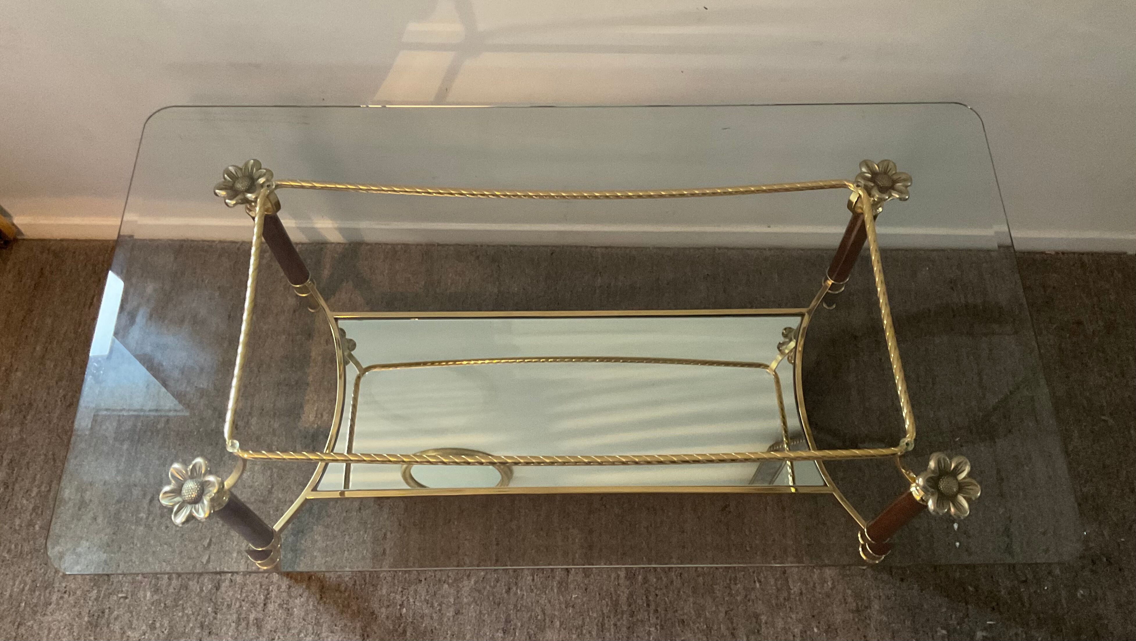 Italian coffee table Hollywood Regency style of the 70s