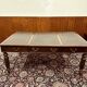 Old English Writing Desk with black leather top