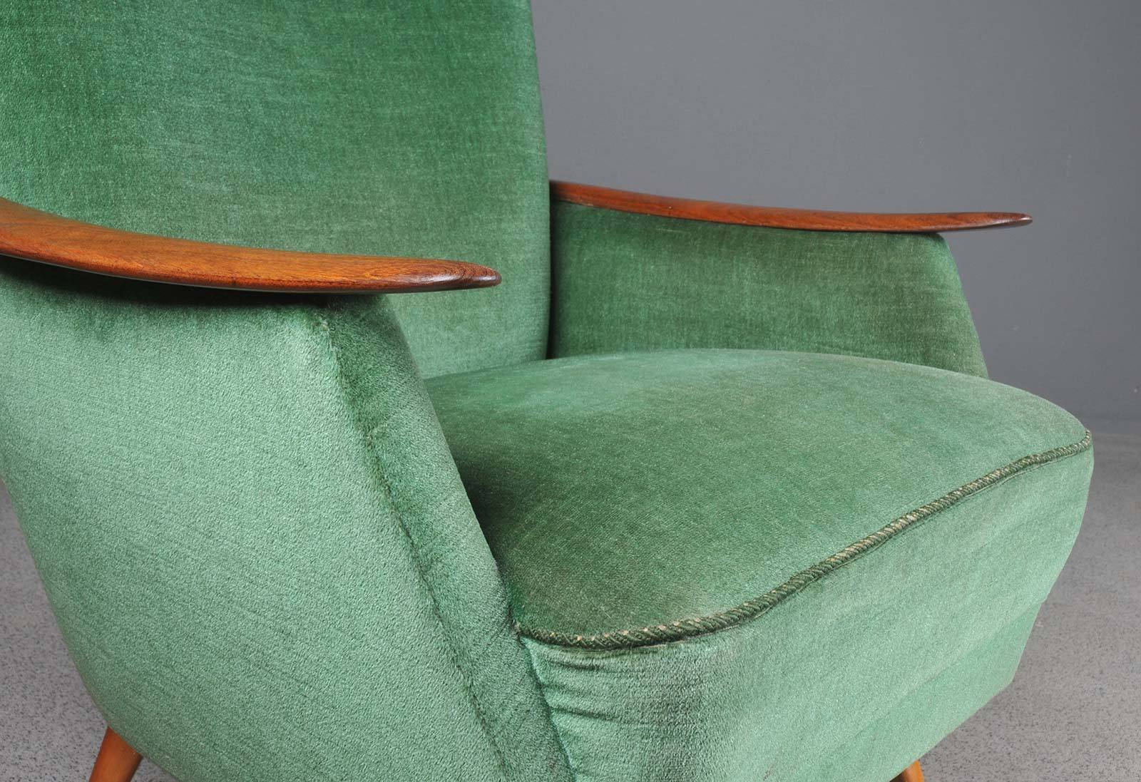 Set arc + 2 chairs 50s 60s Danish sofa good condition