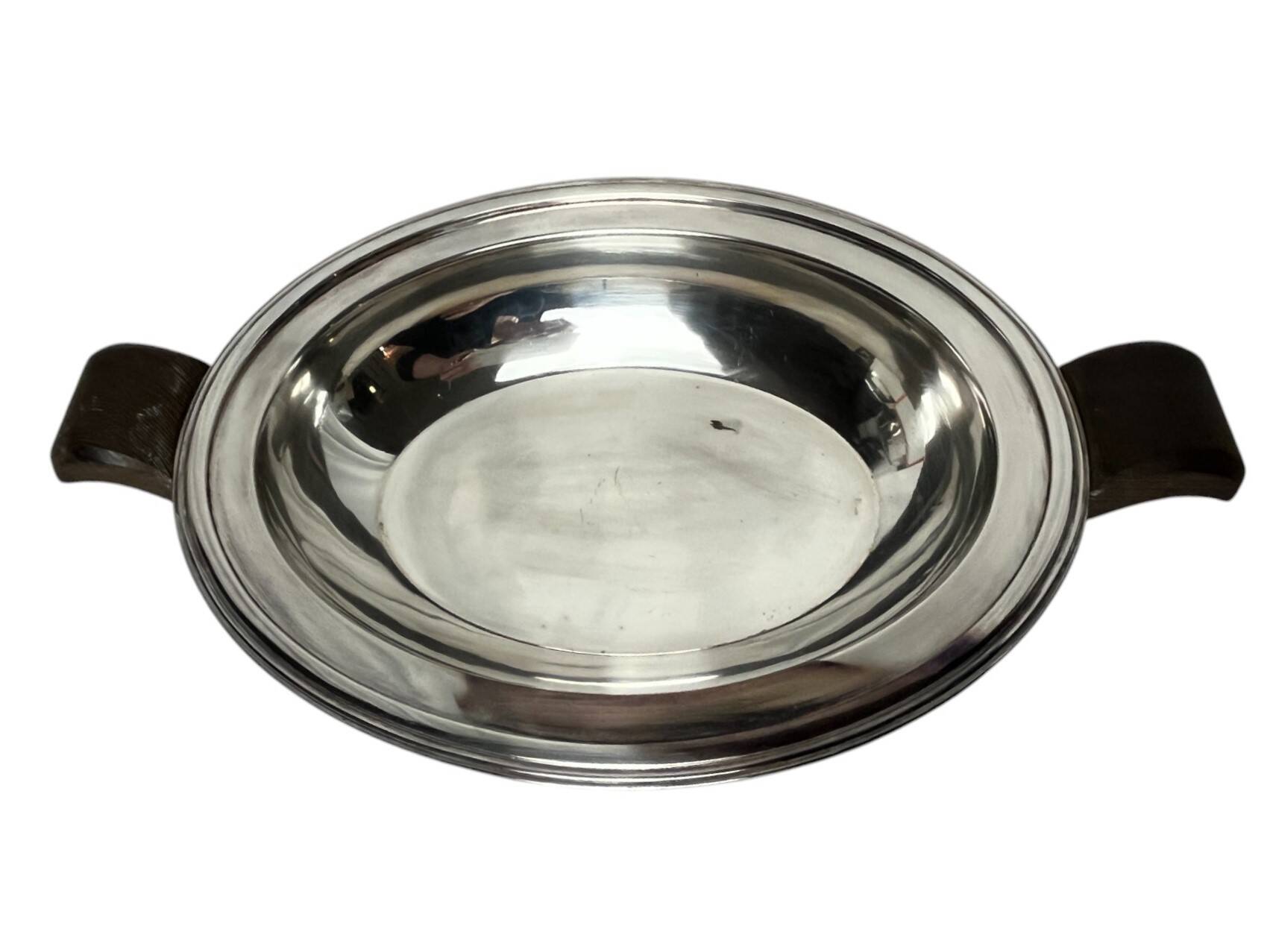 Art Deco, silver-plated rosewood basket or dish circa 1930