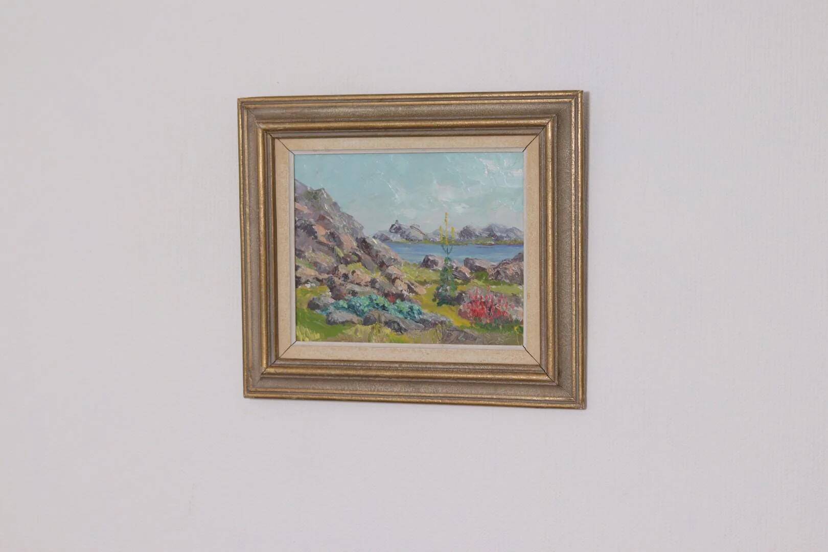 Original Swedish Oil on Panel – “Lakeside” by Gunnar Nilsson