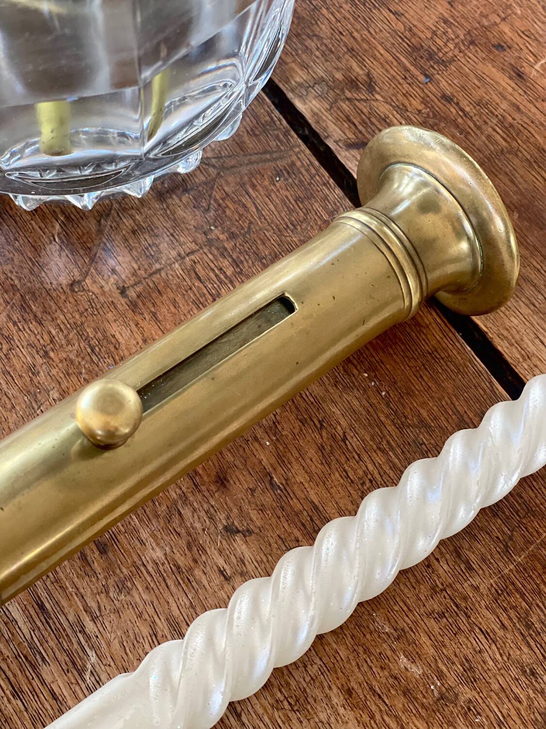 Solid brass candle holder