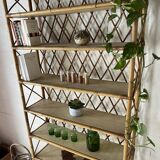 Large rattan bookcase