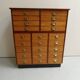 Vintage mahogany filing cabinet with drawers 1950's