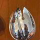 Christofle ribbon and bell-shaped salad serving pieces, very beautiful and