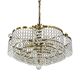 Vintage basket crystal chandelier Bakalowits & Söhne brass, Austria 1970s