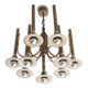Lustre trompette en laiton, années 1970